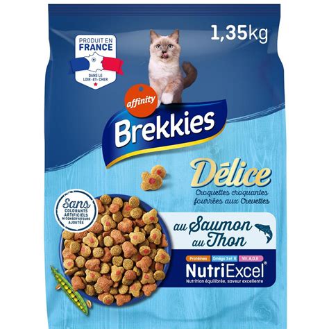 Brekkies D Lice Croquettes Fourr Es Aux Crevettes Saumon Et Thon Pour Chat