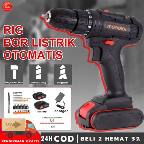 Jual Vf Bor Mesin Elektrik Drill Bor Tanpa Kabel V V Bor