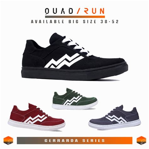 Jual Quadrun Footwear Sepatu Sneakers Pria Kasual Jumbo Big Size Ukuran