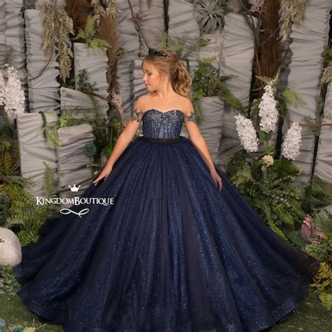 Navy Blue Tulle Dress Birthday Wedding Party Bridesmaid Etsy