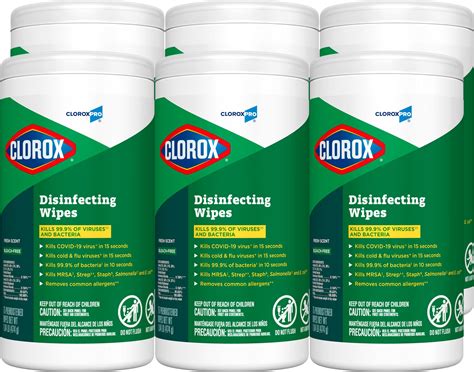 Clorox Disinfecting Wipes Disinfecting Fresh Scent Canister 7 X 8 Pack Of 3