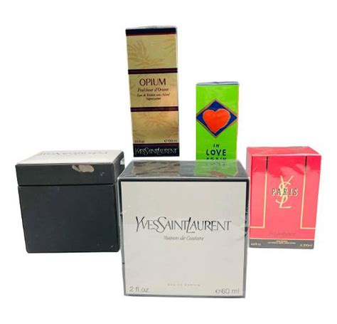 Yves Saint Laurent 5pc Designer Perfume Estate Lot