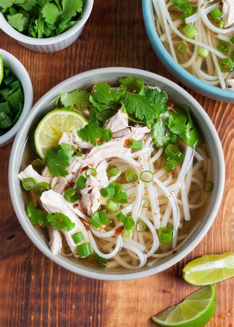 Quick Chicken Pho Vietnamese Noodle Soup