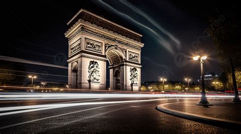 Arc De Triomphe At Night