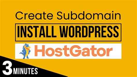 How To Create Subdomain And Install Wordpress In Hostgator Hostgator