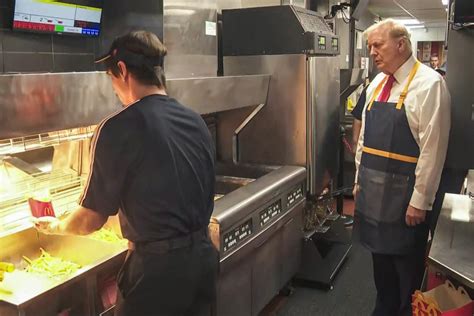 Trump Tries To Troll Harris By Serving French Fries At Mcdonalds