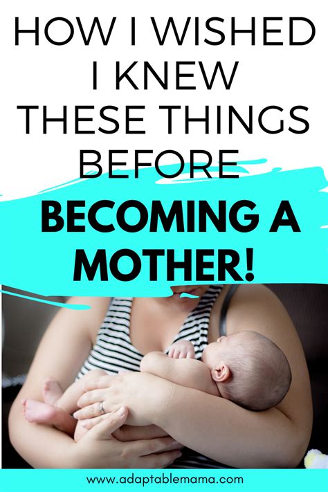 Important Things I Wish I Knew Before Becoming A Mom Artofit