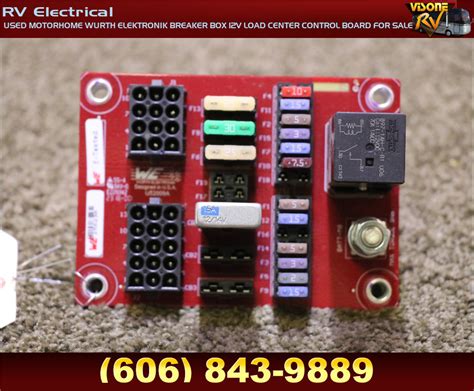 Rv Accessories Used Motorhome Wurth Elektronik Breaker Box 12v Load Center Control Board For