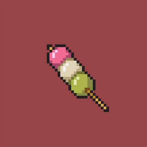 Comida Típica Japonesa Em Estilo Pixel Art Vetor Premium