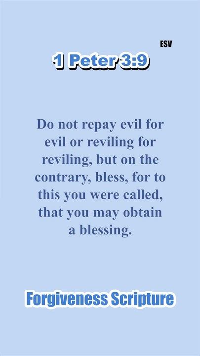 Forgiveness Scripture Do Not Repay Evil For Evil Youtube