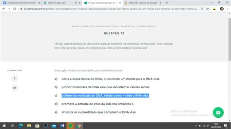 Ol O Gabarito Letra C Mas Eu Fiquei Em D Vida Entre B E Explica