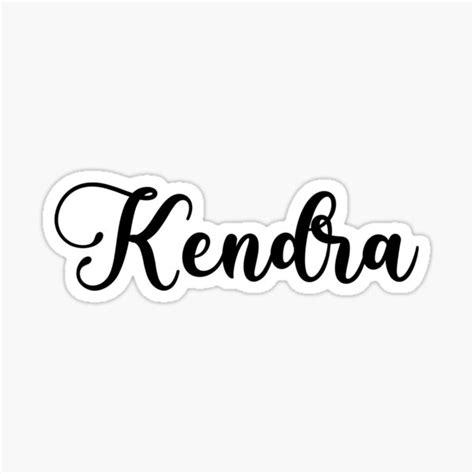 Kendra Name Handwritten Calligraphy Sticker For Sale By YelenaStore