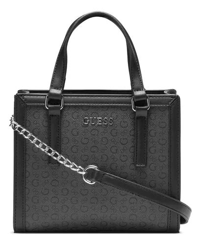 Bolsa Guess Factory Sv Acabado De Los Herrajes Niquel Color Negro