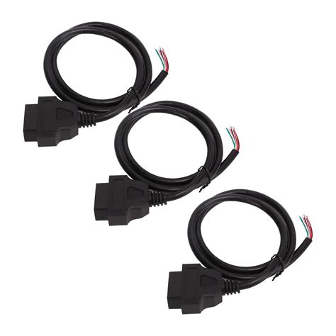 Tbest Obd2 16 Pin Female Cable 3pcs 100cm Obd2 16 Pin Adapter Cable Female To Color