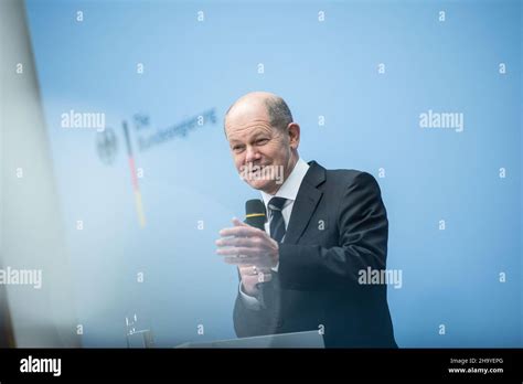 Berlin Germany Th Dec Chancellor Olaf Scholz Spd Speaks