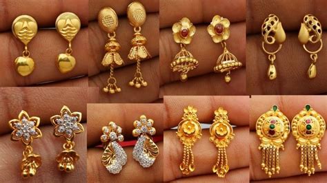 Daily Wear Gold Earrings Collections | Latest Earrings Designs 2023 in ...