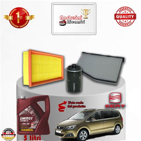 Kit Tagliando Filtri Olio Seat Alhambra Ii Tfsi Kw Cv Dal