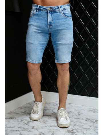 Bermuda Jeans El Stano Atacado Masculina Revanche Uchoa Azul