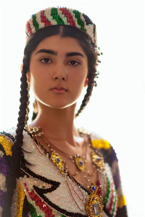 Tajik Girl From Dushanbe In Tajikistan Dressed In Songs Of The East