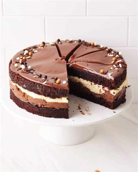 Tuxedo Cake Triple Chocolate Mousse Cake