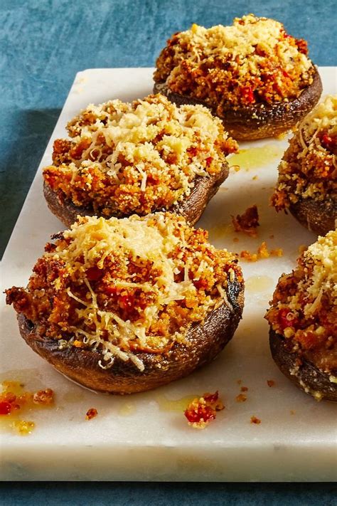 Rich Crab-Stuffed Mushrooms With Parmesan Cheese | Recipe | Crab