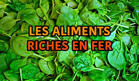 Les aliments riches en fer indispensables pour la santé