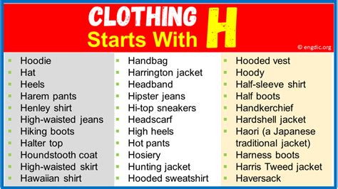 Clothing That Starts With H Men Women Brands Engdic