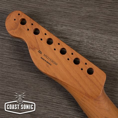 Fender Roasted Maple Telecaster Neck Flat Oval Pau Ferro