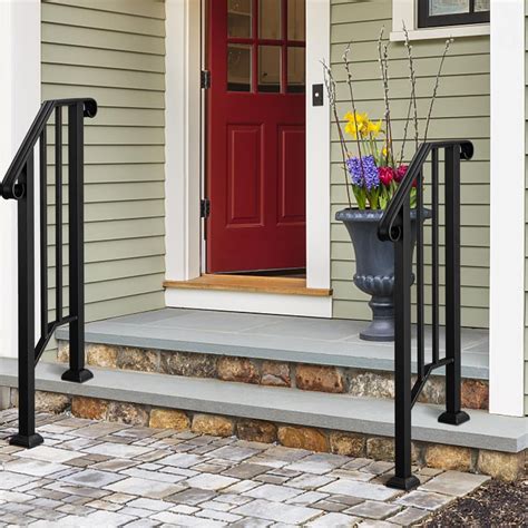 Easingroom 2 Step Picket Black Wrought Iron Handrail