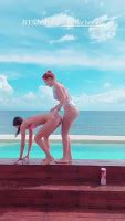 INSTA VID RG FJ Bella Thorne Jen Selter Workout In BIkini 1 7