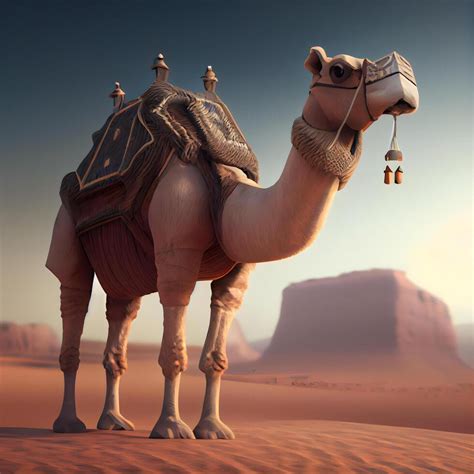 Camel In The Sahara Desert Egypt 3d Rendering Image 23177959 Stock