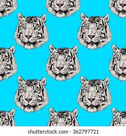 Tiger Pattern Vector Illustration Stock Vector (Royalty Free) 362797721 ...