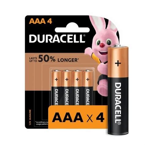 Aluminium Duracell Rechargeable AAA 900mAh Batteries 4 Pcs For Toys