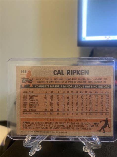 Topps Cal Ripken Jr Hof Ebay