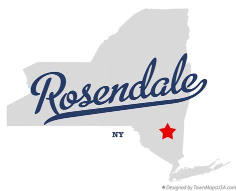 Map of Rosendale, NY, New York