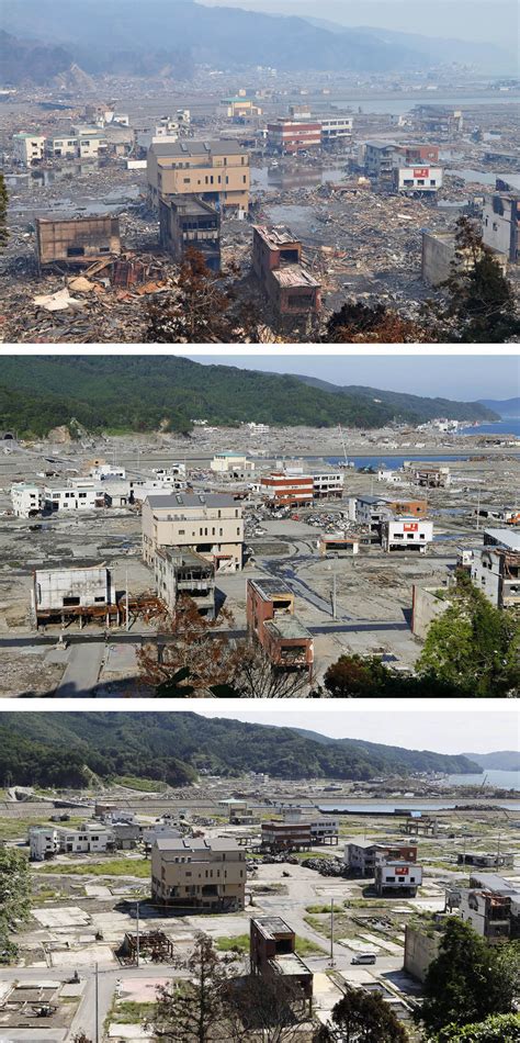 months   japan earthquake progress  pictures youth