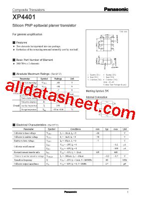 Xp Datasheet Pdf Panasonic Semiconductor