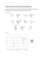 Infrared Spectroscopy Worksheet Pdf Infrared Spectroscopy