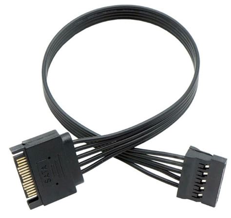 Переходник удлинитель 42 см 15 pin SATA->SATA кабель питания САТА ...
