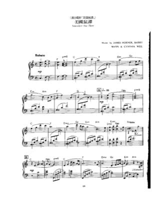 Somewhere Out There - James Horner Free Piano Sheet Music PDF