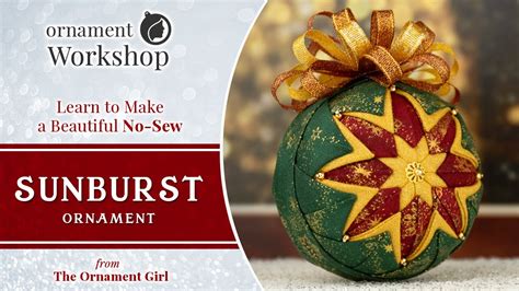 Sunburst No Sew Quilted Christmas Ornament Tutorial Youtube