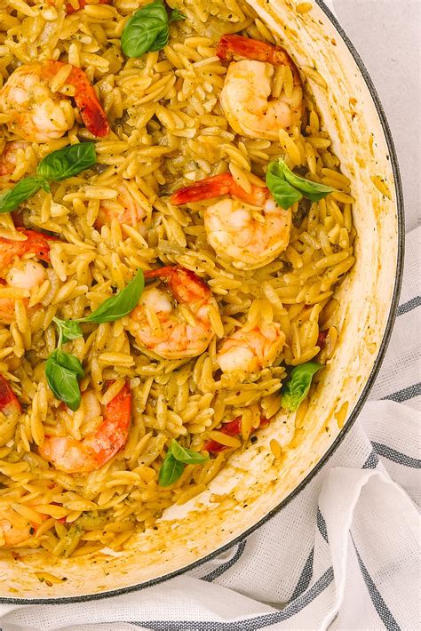 Easy One Pot Lemon Orzo Shrimp Minute Recipe Cooking In My Genes