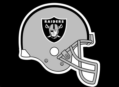 Download Intimidating Silver And Black Raiders Logo Wallpaper