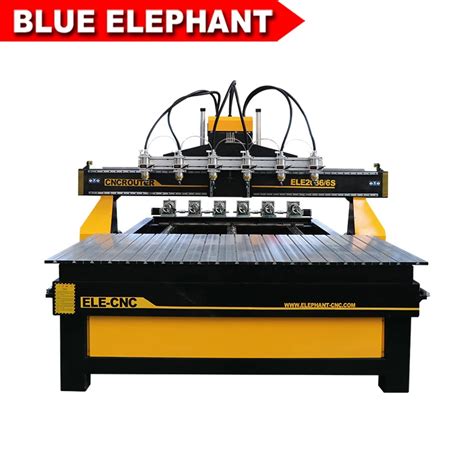 Multi Spindle CNC Router One Head With Six Spindles Multi Heads CNC