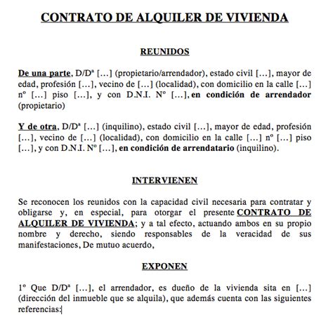 Contrato Alquiler Vivienda Larga Duracion Actualizado Marzo Hot