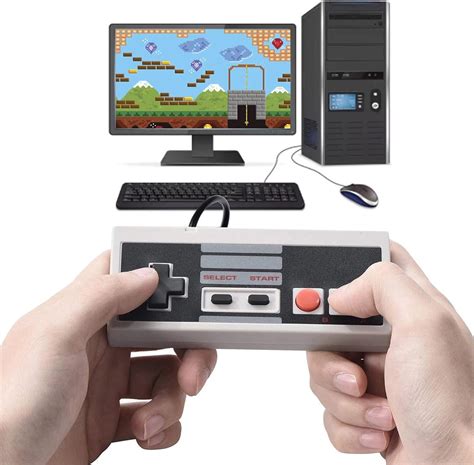 Buy 2 Pack Retro USB Controller For NES Games, suily PC USB Controller ...