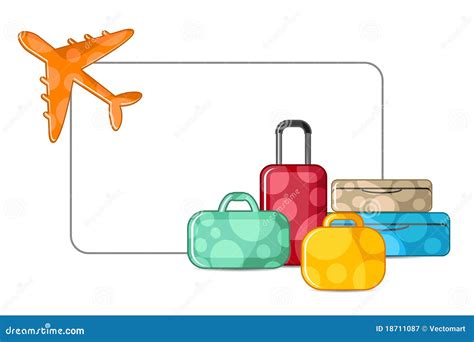 Airplane With Luggage Stock Vector Illustration Of Airlines 18711087