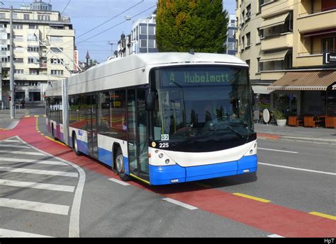 VBL Hess Trolleybus Nr 225 Unterwegs Auf Der Linie 4 In Luzern Am 23