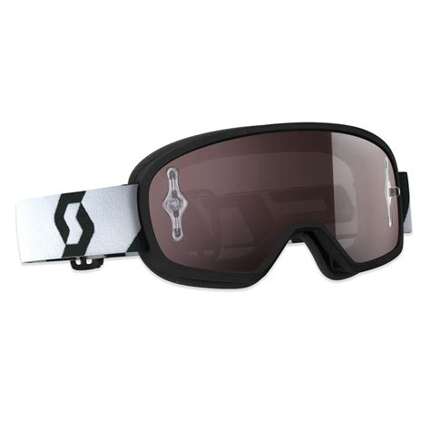 Scott Buzz Pro Kinder MX Goggle Cross MTB Brille Schwarz Silberfarben