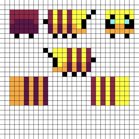 Search Results Bee Bead Patterns Kandi Patterns Minecraft Pixel Art Pixel Art Pattern